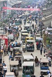 Улица во время фестиваля фотографии Pingyao международного, Китай Crowdy стоковое изображение rf Улица во время фестиваля фотографии Pingyao международного, Китай Crowdy стоковое изображение rf