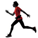 Укомплектуйте личным составом jogger бегуна идущий jogging изолированный bac силуэта белый Стоковая Фотография Укомплектуйте личным составом jogger бегуна идущий jogging изолированный bac силуэта белый Стоковая Фотография