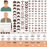 Укомплектуйте личным составом комплект значка частей стороны, головы характера, глаз, рта, губ, волос и брови Укомплектуйте личным составом комплект значка частей стороны, головы характера, глаз, рта, губ, волос и брови