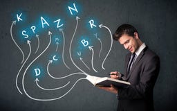 Укомплектуйте личным составом читать книгу пока разнообразные выборы приходят из книги Стоковая Фотография RF Укомплектуйте личным составом читать книгу пока разнообразные выборы приходят из книги Стоковая Фотография RF