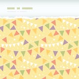 Украшения партии Bunting горизонтальное сорванное безшовное иллюстрация вектора Украшения партии Bunting горизонтальное сорванное безшовное иллюстрация вектора