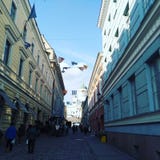 Улица города Хельсинки стоковые фотографии rf Улица города Хельсинки стоковые фотографии rf