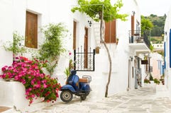 улица места островов cyclades греческая Стоковая Фотография RF улица места островов cyclades греческая Стоковая Фотография RF