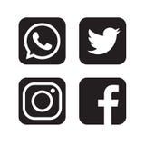 Установите популярных социальных логотипов средств массовой информации, whatsapp youtube twitter instagram facebook значков иллюстрация вектора Установите популярных социальных логотипов средств массовой информации, whatsapp youtube twitter instagram facebook значков иллюстрация вектора