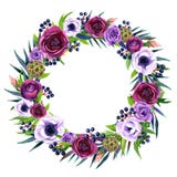 Флористическая рамка с красочным букетом boho акварели бесплатная иллюстрация Флористическая рамка с красочным букетом boho акварели бесплатная иллюстрация