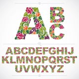 Флористический шрифт, письма алфавита нарисованного вручную вектора прописные украшает бесплатная иллюстрация Флористический шрифт, письма алфавита нарисованного вручную вектора прописные украшает бесплатная иллюстрация