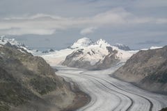 Фантастический ледник Aletsch стоковые изображения Фантастический ледник Aletsch стоковые изображения
