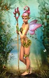Фе с штатом, компьютерной графикой 3d иллюстрация вектора Фе с штатом, компьютерной графикой 3d иллюстрация вектора