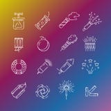 Фейерверки, pyrotechnic значки бесплатная иллюстрация Фейерверки, pyrotechnic значки бесплатная иллюстрация