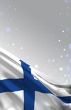 Финский флаг, предпосылка цвета Финляндии, 3D представляет иллюстрация вектора Финский флаг, предпосылка цвета Финляндии, 3D представляет иллюстрация вектора