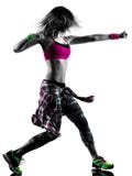 Фитнес zumba женщины работает силуэт танцора изолированный танцами Стоковая Фотография RF Фитнес zumba женщины работает силуэт танцора изолированный танцами Стоковая Фотография RF
