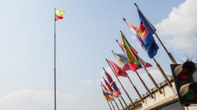 Флаги АСЕАН стоковые изображения Флаги АСЕАН стоковые изображения