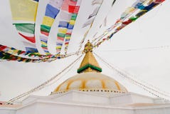 флаги молитве на stupa Bodhnath в Катманду, Непале стоковые фото флаги молитве на stupa Bodhnath в Катманду, Непале стоковые фото