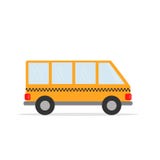 Фургон такси Автомобиль работы желтый Векторные графики в плоском стиле бесплатная иллюстрация Фургон такси Автомобиль работы желтый Векторные графики в плоском стиле бесплатная иллюстрация