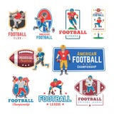 Футболист вектора логотипа футбола или характер soccerplayer в sportswear играя с soccerball на футбольном поле Стоковые Фото Футболист вектора логотипа футбола или характер soccerplayer в sportswear играя с soccerball на футбольном поле Стоковые Фото