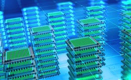 Футуристический центр данных Большая платформа аналитика данных Процессор Кванта в глобальной компьютерной сети стоковое изображение rf Футуристический центр данных Большая платформа аналитика данных Процессор Кванта в глобальной компьютерной сети стоковое изображение rf