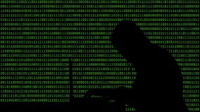 Хакер печатая на ноутбуке с 01 или двоичных числах на экране компьютера на матрице предпосылки монитора, коде цифровых данных вну иллюстрация штока Хакер печатая на ноутбуке с 01 или двоичных числах на экране компьютера на матрице предпосылки монитора, коде цифровых данных вну иллюстрация штока