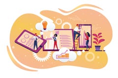 Характеры предпринимателей связывая в офисе иллюстрация вектора Характеры предпринимателей связывая в офисе иллюстрация вектора