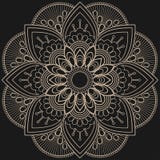 Цветок мандалы Mehndi бежевый в индийском стиле хны для tatoo или карты бесплатная иллюстрация Цветок мандалы Mehndi бежевый в индийском стиле хны для tatoo или карты бесплатная иллюстрация