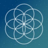 Цветок символа жизни на космическом interlockin сини и бирюзы бесплатная иллюстрация Цветок символа жизни на космическом interlockin сини и бирюзы бесплатная иллюстрация