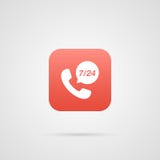 Центр телефонного обслуживания 24 логотипа значка вектора часа Символ App бесплатная иллюстрация Центр телефонного обслуживания 24 логотипа значка вектора часа Символ App бесплатная иллюстрация