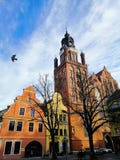 Церковь St Mary и старое рыночное месте, Stargard, Польша стоковое изображение Церковь St Mary и старое рыночное месте, Stargard, Польша стоковое изображение
