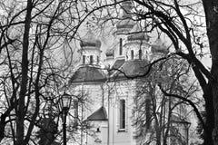 Церковь в деревьях Пекин, фото Китая светотеневое стоковые изображения Церковь в деревьях Пекин, фото Китая светотеневое стоковые изображения