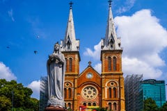 Церковь девой марии, saigon, Хошимин, Вьетнам стоковая фотография rf Церковь девой марии, saigon, Хошимин, Вьетнам стоковая фотография rf