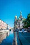 Церковь спасителя на разлитой крови в Санкт-Петербурге, России стоковое фото rf Церковь спасителя на разлитой крови в Санкт-Петербурге, России стоковое фото rf