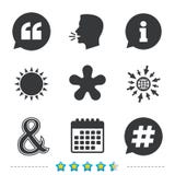 Цитата, значки сноски звездочки Символ Hashtag Стоковое Фото Цитата, значки сноски звездочки Символ Hashtag Стоковое Фото
