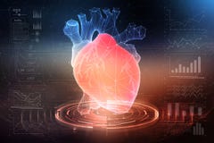Цифровые технологии в медицине и научном исследовании тела Исследование человеческого сердца бесплатная иллюстрация Цифровые технологии в медицине и научном исследовании тела Исследование человеческого сердца бесплатная иллюстрация