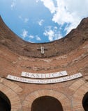 Часть фасада базилики St Mary ангелов и мучеников Италия rome стоковое фото rf Часть фасада базилики St Mary ангелов и мучеников Италия rome стоковое фото rf