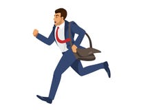 Человек в голубом официальном беге костюма на белой предпосылке иллюстрация штока Человек в голубом официальном беге костюма на белой предпосылке иллюстрация штока