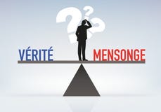 Человек в масштабе думает для обнаружения правды иллюстрация вектора Человек в масштабе думает для обнаружения правды иллюстрация вектора