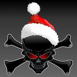 Череп черноты Санты иллюстрация штока Череп черноты Санты иллюстрация штока