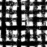 Черно-белые checkered чернила холстинки покрасили картину grunge безшовную, вектор Стоковая Фотография RF Черно-белые checkered чернила холстинки покрасили картину grunge безшовную, вектор Стоковая Фотография RF