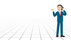 Чернь беседы бизнесмена мультфильма анимации Чернь беседы бизнесмена мультфильма анимации