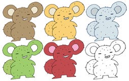 Чудовище притяжки руки набора цвета doodle мультфильма белки печати счастливое смешное иллюстрация штока Чудовище притяжки руки набора цвета doodle мультфильма белки печати счастливое смешное иллюстрация штока