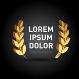шаблон лаврового венка награды золота размера 3d на черной предпосылке изолированная иллюстрация руки кнопки нажимающ женщину ста бесплатная иллюстрация шаблон лаврового венка награды золота размера 3d на черной предпосылке изолированная иллюстрация руки кнопки нажимающ женщину ста бесплатная иллюстрация
