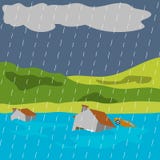Шаблон логотипа искусства вектора иллюстрации стихийного бедствия бесплатная иллюстрация Шаблон логотипа искусства вектора иллюстрации стихийного бедствия бесплатная иллюстрация