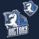 Шаблон логотипа талисмана игры esport головы лошади мустанга f талисмана бесплатная иллюстрация Шаблон логотипа талисмана игры esport головы лошади мустанга f талисмана бесплатная иллюстрация