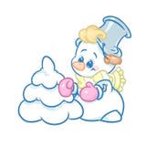 Шарж рождественской елки снеговика бесплатная иллюстрация Шарж рождественской елки снеговика бесплатная иллюстрация