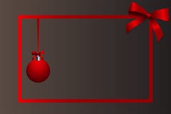 Шарик рождества карты с ribbon&bow на предпосылке цвета черного золота иллюстрация штока Шарик рождества карты с ribbon&bow на предпосылке цвета черного золота иллюстрация штока