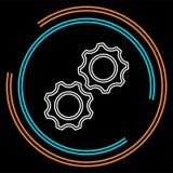 Шестерни вектора - значок cogs - символ установок иллюстрация вектора Шестерни вектора - значок cogs - символ установок иллюстрация вектора