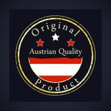 Штемпель grunge золота с качеством текста австрийским и первоначально продуктом бесплатная иллюстрация Штемпель grunge золота с качеством текста австрийским и первоначально продуктом бесплатная иллюстрация