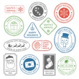 Штемпель столба Санта Клауса Штемпеля письма почты рождества, postmark северного полюса и ярлык карточки праздника xmas метки поч иллюстрация вектора Штемпель столба Санта Клауса Штемпеля письма почты рождества, postmark северного полюса и ярлык карточки праздника xmas метки поч иллюстрация вектора