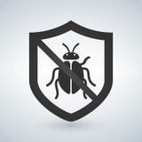 Экран с значком черепашки Символ предохранения от вируса Стоковое Изображение Экран с значком черепашки Символ предохранения от вируса Стоковое Изображение