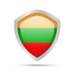 Экран с флагом Литвы на белой предпосылке иллюстрация вектора Экран с флагом Литвы на белой предпосылке иллюстрация вектора