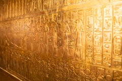 Экспонат короля Tutankhamun Египетск на дисплее на OMSI стоковое фото Экспонат короля Tutankhamun Египетск на дисплее на OMSI стоковое фото