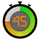 электронный секундомер при шкала градиента начиная с зеленым цветом 45 секунд бесплатная иллюстрация электронный секундомер при шкала градиента начиная с зеленым цветом 45 секунд бесплатная иллюстрация
